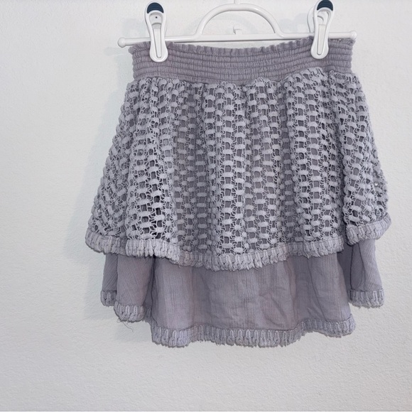 White Cabana Layered Lavender Eyelet Skirt - Picture 11 of 14